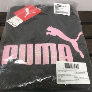 Puma L(12-24) ebony heather pink sparkles